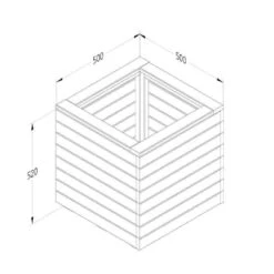 6'9 X 6'9 Forest Modular Wooden Garden Seating Set Number 3 (2.06m X 2.06m) -Lifetina Shop 5 modseat3hd drawing3 min 1