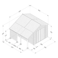 10' X 8' Forest Timberdale 25yr Guarantee Tongue & Groove Pressure Treated Double Door Apex Shed With Logstore (3.07m X 2.36m) -Lifetina Shop 5 tpa810ddmls 5 1