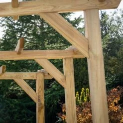 Forest Hanbury Flat Top Wooden Garden Pergola Arch 6'10 X 1'8 -Lifetina Shop 6 hanftahd feature1 min