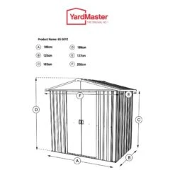 6' X 4' Yardmaster Green Metal Shed 65GEYZ (1.86m X 1.25m) -Lifetina Shop 65geyz tech 3