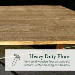 10' X 10' Forest 4Life 25yr Guarantee Overlap Pressure Treated Windowless Double Door Apex Wooden Shed (3.2m X 3.01m) -Lifetina Shop 6 4life heavy duty floor 39