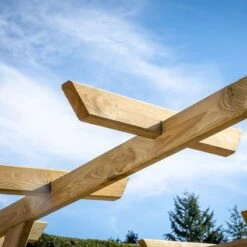 Forest Hanbury Flat Top Wooden Garden Pergola Arch 6'10 X 1'8 -Lifetina Shop 7 hanftahd feature2 min