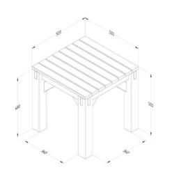 6'9 X 6'9 Forest Modular Wooden Garden Seating Set Number 3 (2.06m X 2.06m) -Lifetina Shop 7 modseat3hd drawing5 min 1