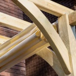 Forest Ultima Wooden Garden Pergola With Retractable Canopy 8' X 8' -Lifetina Shop 7 uperg24chd feature3 min