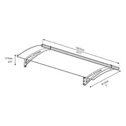 Palram Canopia Aquila 1500 Clear Door Canopy -Lifetina Shop 701089 aquila 1500 doorcover palram isoview