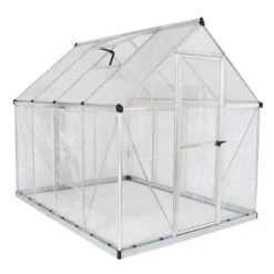 6'x8' Palram Canopia Hybrid Walk In Silver Polycarbonate Greenhouse (1.8x2.4m) -Lifetina Shop 701572 hybrid 6x8 silver cutout2