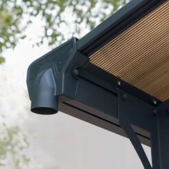 17x12 Palram Canopia Arcadia 5000 Metal Carport -Lifetina Shop 701592 arcadia carport gutter min