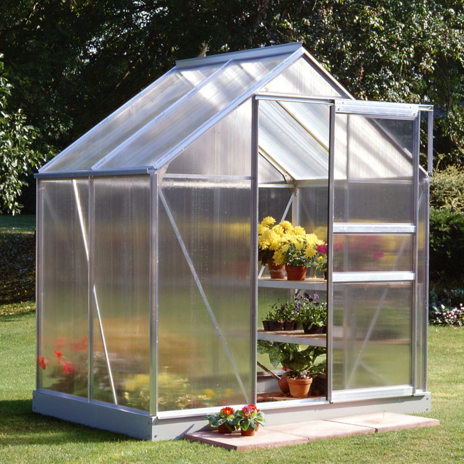 6'x4' Halls Aluminium Frame Polycarbonate Greenhouse (1.92x1.32m) 1 6'x4' Halls Aluminium Frame Polycarbonate Greenhouse (1.92x1.32m)