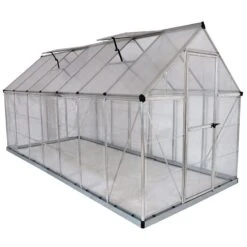6'x14' Palram Canopia Hybrid Large Walk In Silver Polycarbonate Greenhouse (1.8x4.2m) -Lifetina Shop 701788 hybrid 6x14 silver cutout