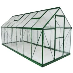 6'x14' Palram Canopia Hybrid Large Walk In Green Polycarbonate Greenhouse (1.8x4.2m) -Lifetina Shop 701791 hybrid 6x14 green cutout