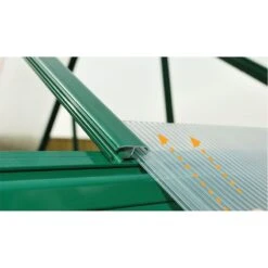 8' X 8' Palram Canopia Balance Green Greenhouse (2.47m X 2.44m) -Lifetina Shop 701924 balance 8x8 green greenhouse close up10 min 1