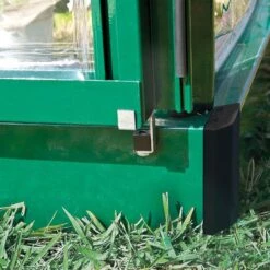 8' X 8' Palram Canopia Balance Green Greenhouse (2.47m X 2.44m) -Lifetina Shop 701924 balance 8x8 green greenhouse close up9 min 1