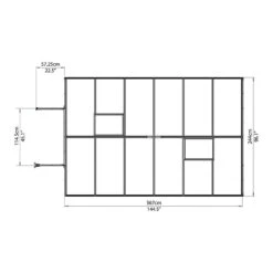 8'x12' Palram Canopia Balance Large Walk In Aluminium Framed Greenhouse (2.4x3.6m) -Lifetina Shop 701925 palram greenhouses balance 8x12 drawing topview greenhouses