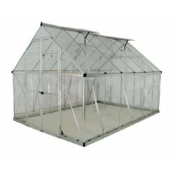 8' X 12' Palram Canopia Octave Silver Greenhouse (3.67m X 2.44m) -Lifetina Shop 701942 octave 8x12 silver greenhouse cutout min 1