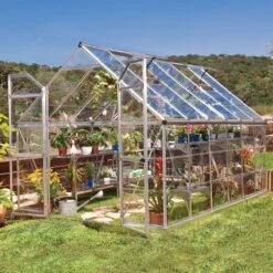 8' X 12' Palram Canopia Octave Silver Greenhouse (3.67m X 2.44m)