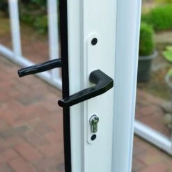 8'x8' Palram Canopia Rion White Sun Room Walk In Wall Greenhouse (2.4x2.4m) -Lifetina Shop 702121 sun room clear 8x8 door