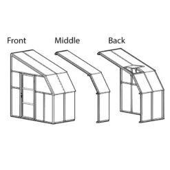 8'x10' Palram Canopia Rion White Sun Room Walk In Wall Greenhouse (2.4x3m) -Lifetina Shop 702124 sun room clear 8x10 parts