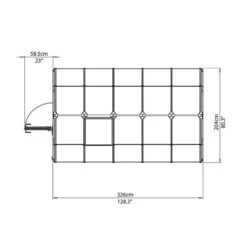 6'x10' Palram Canopia Rion EcoGrow Walk In Green Polycarbonate Greenhouse (1.8x3m) -Lifetina Shop 702468 rion greenhouses eco grow 6x10 drawing topview