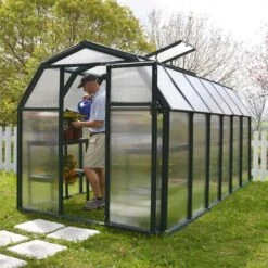 6'x12' Palram Canopia Rion EcoGrow Large Green Polycarbonate Greenhouse (1.8x3.6m)