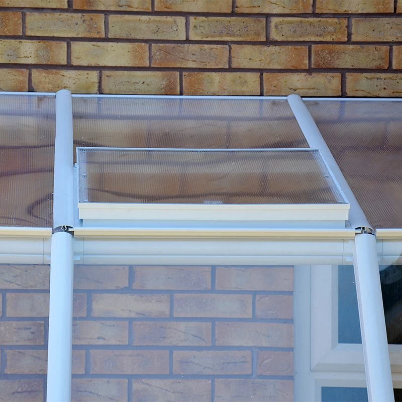 6'x10' Palram Canopia Rion White Sun Room Walk In Wall Greenhouse (1.8x3m) 2 6'x10' Palram Canopia Rion White Sun Room Walk In Wall Greenhouse (1.8x3m) - Image 2