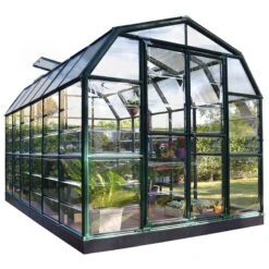 8'x12' Palram Canopia Rion Grand Gardener Large Polycarbonate Greenhouse (2.4x3.6m) -Lifetina Shop 702493 grand gardener clear 8x12 cutout1