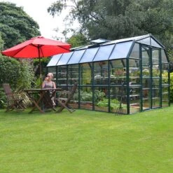 8'x12' Palram Canopia Rion Grand Gardener Large Polycarbonate Greenhouse (2.4x3.6m) -Lifetina Shop 702493 grand gardener clear 8x12 no4