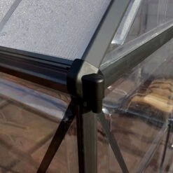 6' X 8' Palram Canopia Hybrid Grey Greenhouse (1.85m X 2.41m) -Lifetina Shop 702768 hybrid 6x8 grey greenhouse close up4 min 1