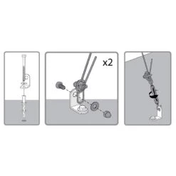 Palram Canopia Greenhouse Anchor Kit -Lifetina Shop 702771 anchoring kit greenhouses drawing2