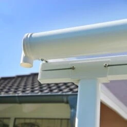 10x10 Palram Canopia Sierra White Patio Cover -Lifetina Shop 703121 palram sierra patio cover roof white 3x3 05 guttering