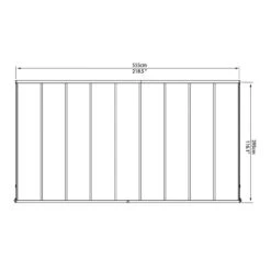 10x18 Palram Canopia Sierra White Patio Cover -Lifetina Shop 703123 palram sierra patio cover roof white 3x5 46 drawing2