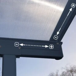 10x24 Palram Canopia Sierra Grey Patio Cover -Lifetina Shop 703188 palram sierra patio cover roof grey 3x7 3 adjusting poles