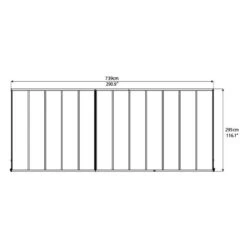 10x24 Palram Canopia Sierra Grey Patio Cover -Lifetina Shop 703188 palram sierra patio cover roof grey 3x7 3 drawing2