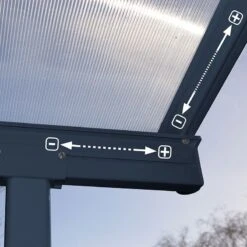 10x30 Palram Canopia Sierra Grey Patio Cover -Lifetina Shop 703190 palram sierra patio cover roof grey 3x9 15 adjusting poles