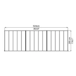 10x30 Palram Canopia Sierra Grey Patio Cover -Lifetina Shop 703190 palram sierra patio cover roof grey 3x9 15 drawing2