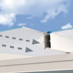 7' X 7' Palram Canopia Sierra White Clear Patio Cover (2.28m X 2.25m) -Lifetina Shop 703348 7x7 palram sierra white patio cover close up5 min 1