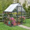 6' X 4' Palram Canopia Hybrid Grey Greenhouse (1.85m X 1.26m)