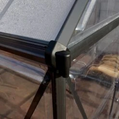 6' X 6' Palram Canopia Hybrid Grey Greenhouse (1.85m X 1.86m) 11 6' X 6' Palram Canopia Hybrid Grey Greenhouse (1.85m X 1.86m) -Lifetina Shop 703484 hybrid 6x6 grey greenhouse close up2 min 1