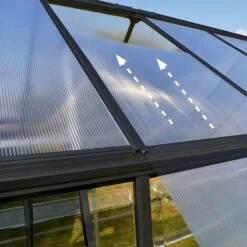 6' X 6' Palram Canopia Hybrid Grey Greenhouse (1.85m X 1.86m) 13 6' X 6' Palram Canopia Hybrid Grey Greenhouse (1.85m X 1.86m) -Lifetina Shop 703484 hybrid 6x6 grey greenhouse close up4 min 1