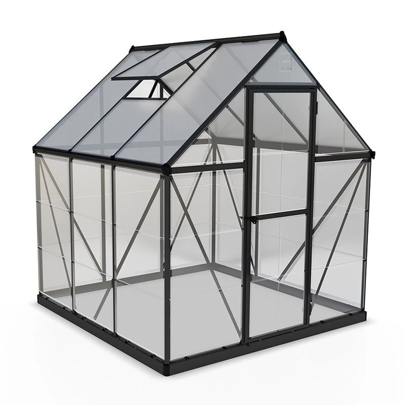 6' X 6' Palram Canopia Hybrid Grey Greenhouse (1.85m X 1.86m) 2 6' X 6' Palram Canopia Hybrid Grey Greenhouse (1.85m X 1.86m) - Image 2