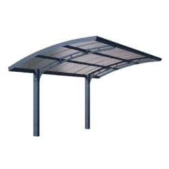 16x10 Palram Canopia Arizona Wave 5000 Grey Metal Carport -Lifetina Shop 703727 palram arizona wave 5000 metal grey carport cutout