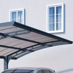 16x10 Palram Canopia Arizona Wave 5000 Grey Metal Carport -Lifetina Shop 703727 palram arizona wave 5000 metal grey carport design