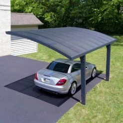 16x10 Palram Canopia Arizona Wave 5000 Grey Metal Carport -Lifetina Shop 703727 palram arizona wave 5000 metal grey carport no3