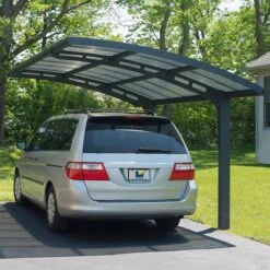 16x10 Palram Canopia Arizona Wave 5000 Grey Metal Carport -Lifetina Shop 703727 palram arizona wave 5000 metal grey carport no4