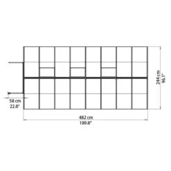 8'x16' Palram Canopia Bella Large Walk In Silver Aluminium Framed Greenhouse (2.4x4.8m) -Lifetina Shop 703731 08
