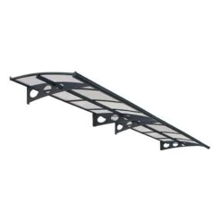 Palram Canopia Herald 4460 Black Door Canopy -Lifetina Shop 703921 palram herald 4460 door canopy black cutout