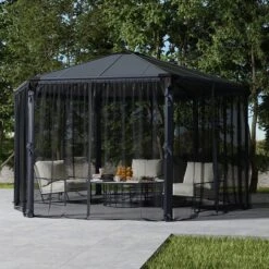Palram Canopia Gazebo Netting Set For Roma And Monaco Gazebos