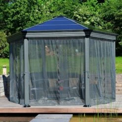 Palram Canopia Gazebo Netting Set For Roma And Monaco Gazebos -Lifetina Shop 703986 palram gazebo netting for roma and monaco min