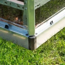 8'x4' Palram Canopia Hybrid Silver Lean To Wall Walk In Greenhouse (2.4x1.22m) -Lifetina Shop 704052 lean to grow house 8x4 silver hybrid base