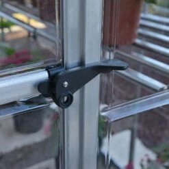 8'x4' Palram Canopia Hybrid Silver Lean To Wall Walk In Greenhouse (2.4x1.22m) -Lifetina Shop 704052 lean to grow house 8x4 silver hybrid door handle