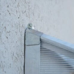 8'x4' Palram Canopia Hybrid Silver Lean To Wall Walk In Greenhouse (2.4x1.22m) -Lifetina Shop 704052 lean to grow house 8x4 silver hybrid wall mounting